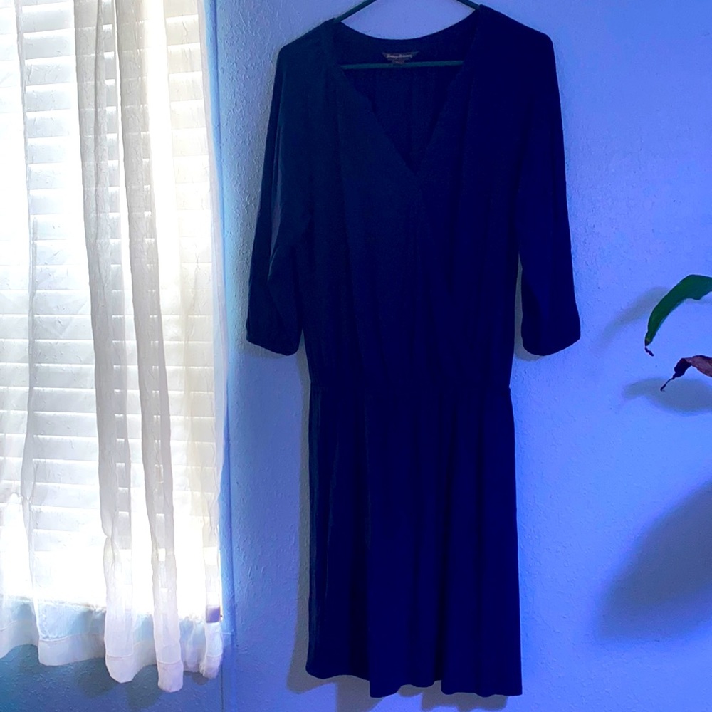 Tommy Bahama Dress Pullover Stretch waist 3/4 Sleeves Navy SZ S